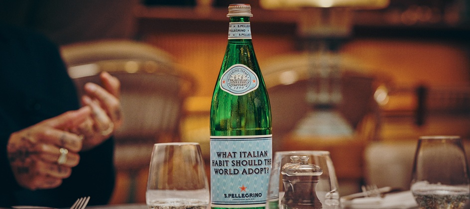 S.Pellegrino turns bottle labels into conversation starters